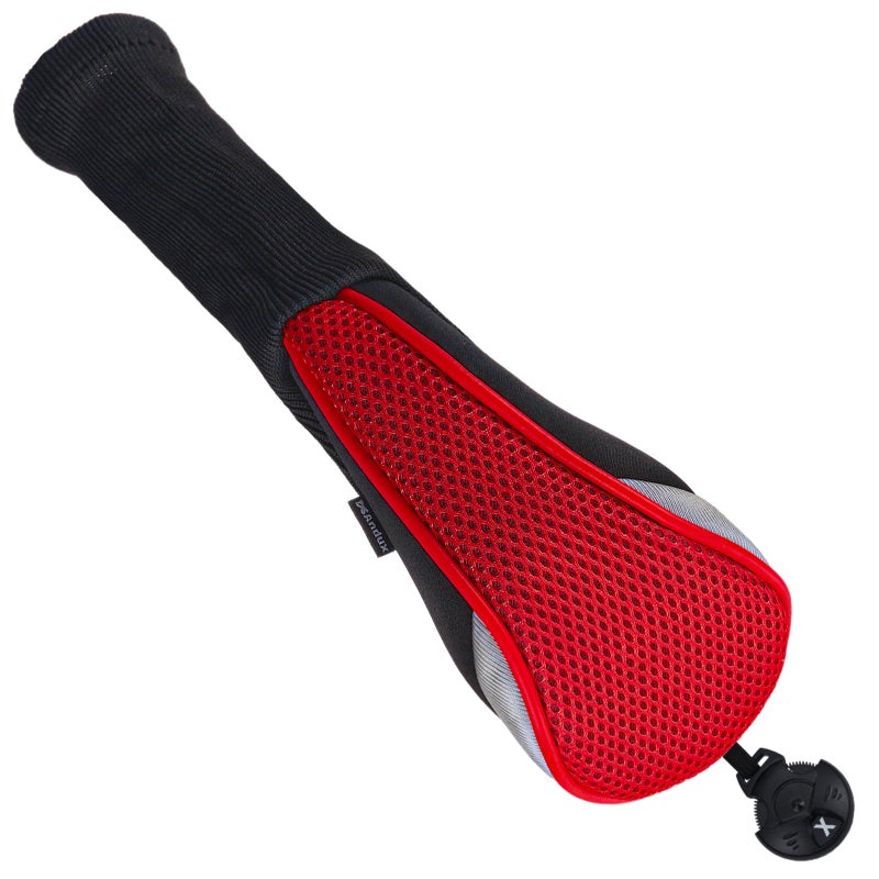 Andux 4pcs/Pack Long Neck Golf Hybrid Club Head Covers Dial No. Tag CTMT-02 Red - Image 3